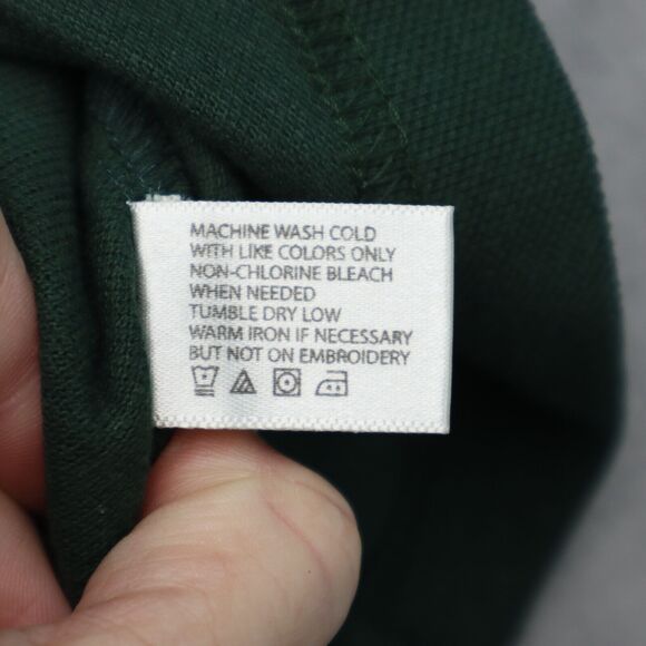 U.S. Polo Assn. Shirt Mens L Green USPA Large Orange Logo Short Sleeve Golf - Picture 7 of 16